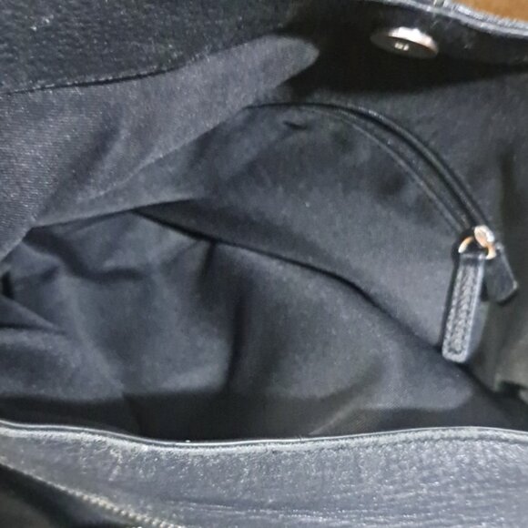 Hand Crafted Painted Black Pebble Leather Hobo Bag - Picture 13 of 17